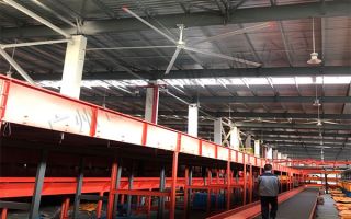 车间工业用吊扇一台可覆盖面积达到了1450㎡-广州奇翔